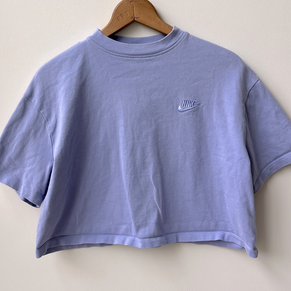 Nike Sportswear Essential Women's Cropped Purple T-Shirt Size Large